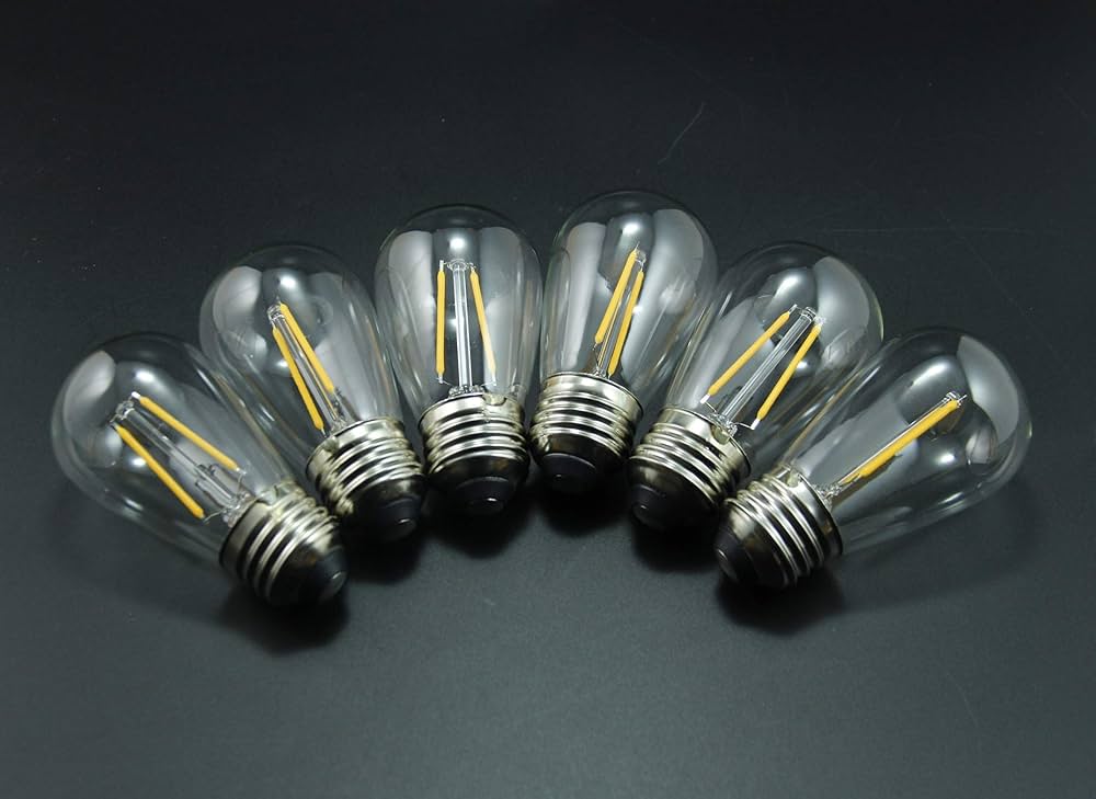 BRIMAX 6 Pack 2W LED Light Bulbs,Equivalent to 15W-20W,Low